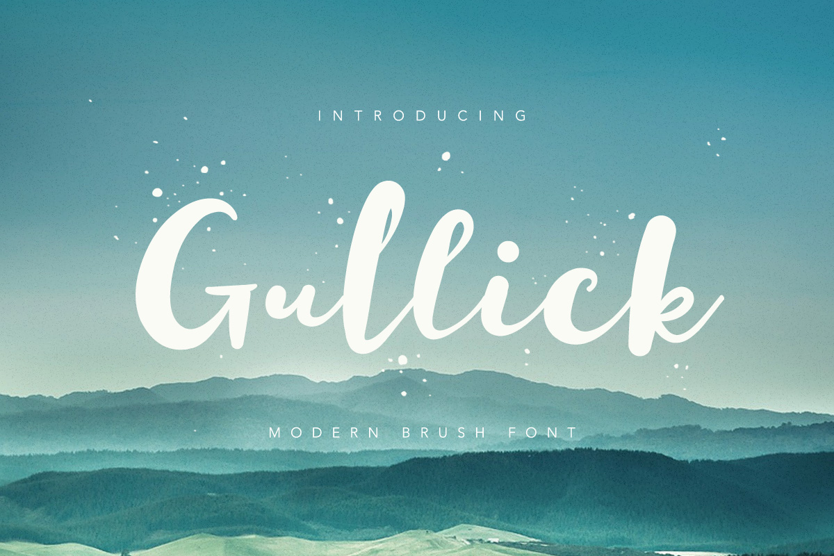 Пример шрифта Gullick