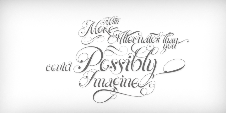 Пример шрифта Parfait Script Stylistic