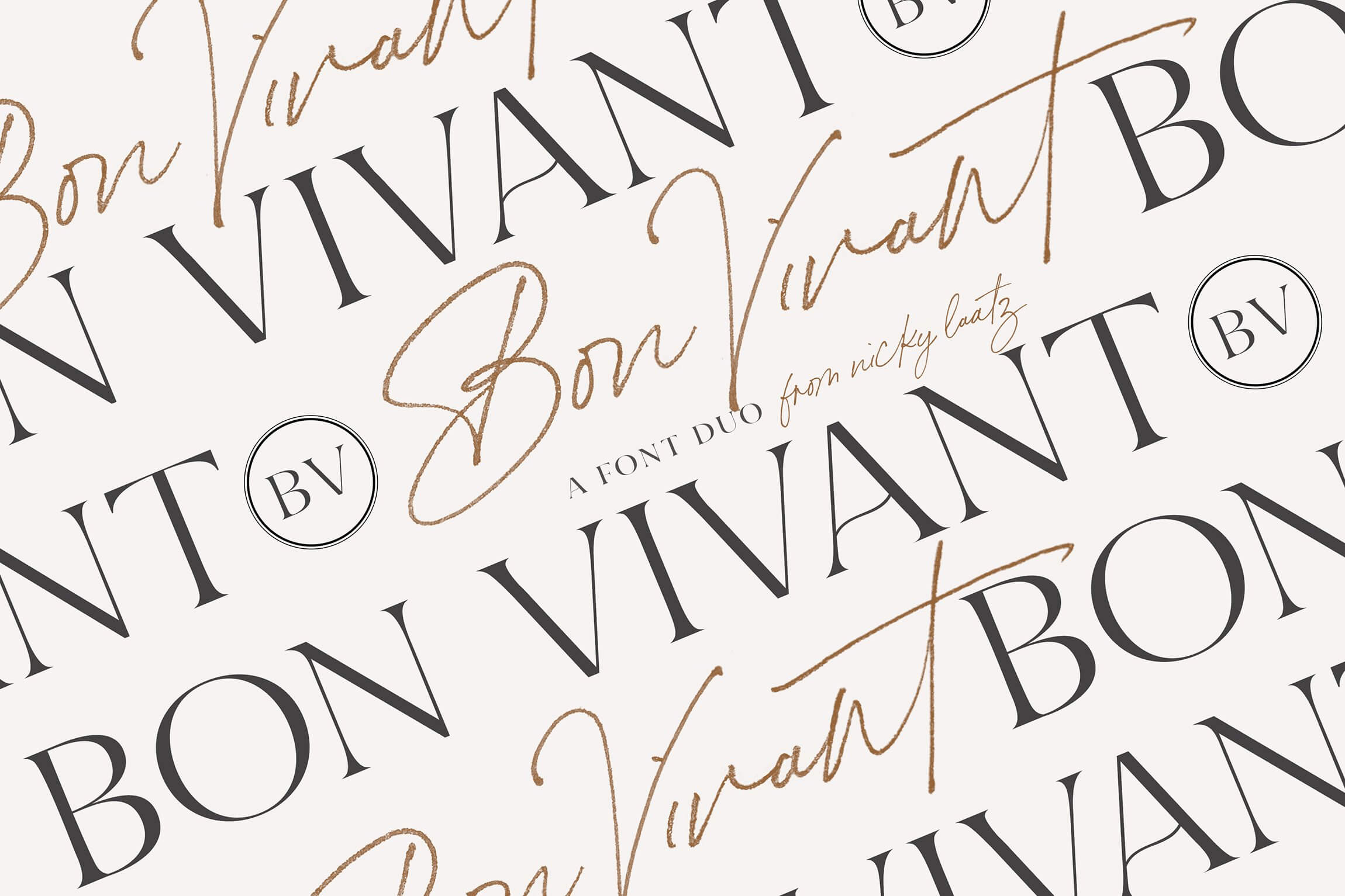 Пример шрифта Bon Vivant Family