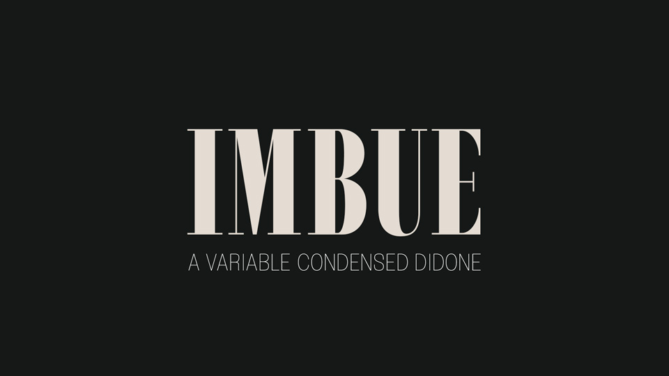 Пример шрифта Imbue