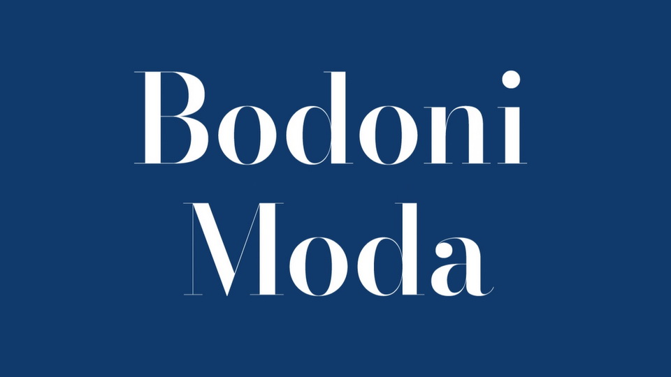 Пример шрифта Bodoni Moda