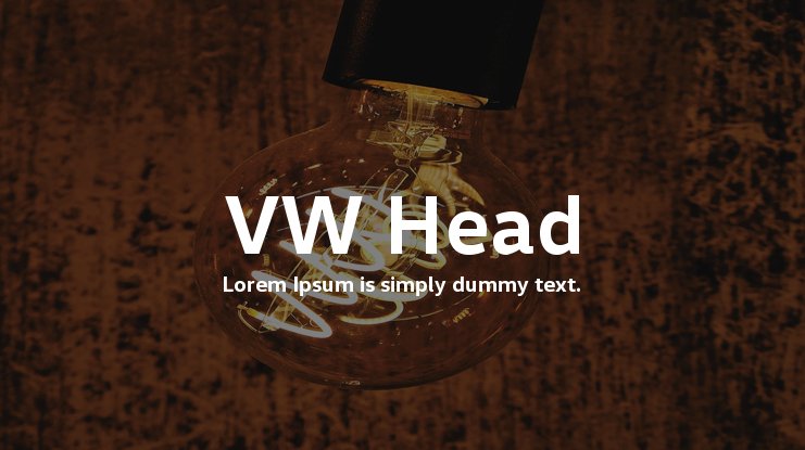 Пример шрифта VW Head