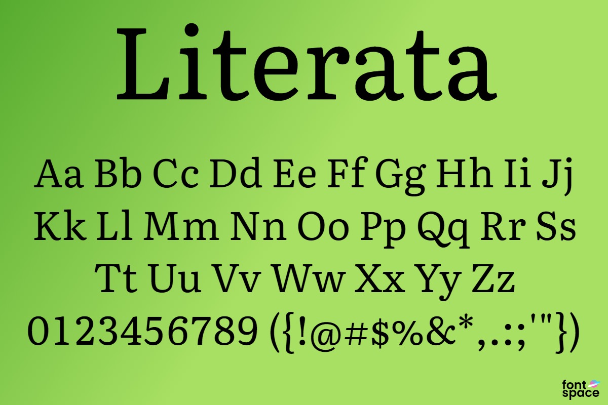 Пример шрифта Literata