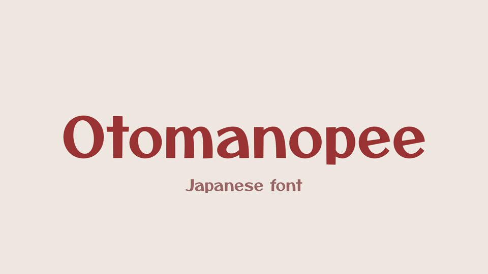Пример шрифта Otomanopee One