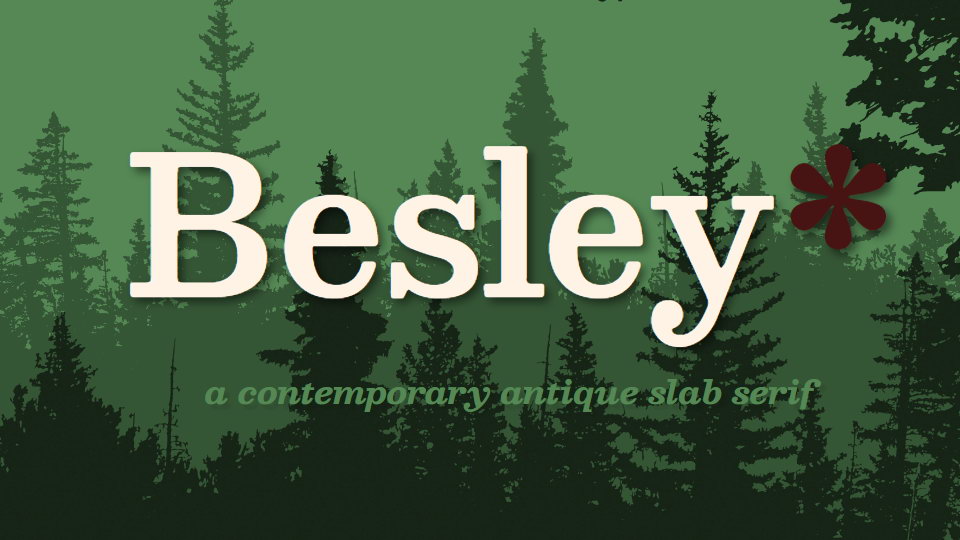 Пример шрифта Besley