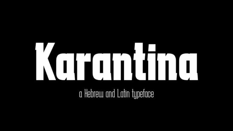 Пример шрифта Karantina Regular