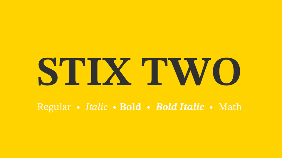 Пример шрифта STIX Two Text