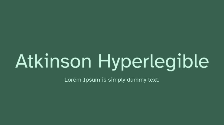 Пример шрифта Atkinson Hyperlegible