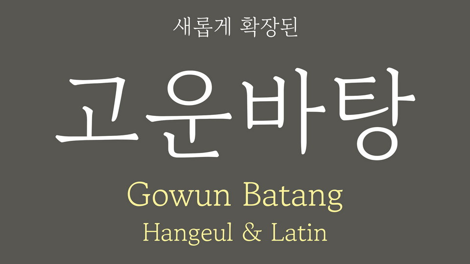 Пример шрифта Gowun Batang