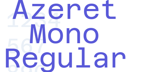 Пример шрифта Azeret Mono