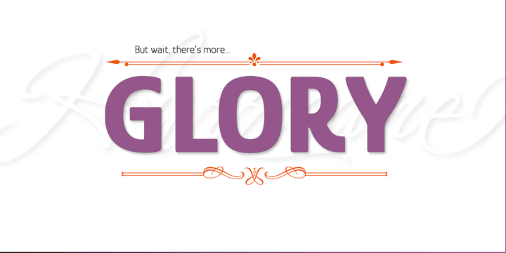 Пример шрифта Glory
