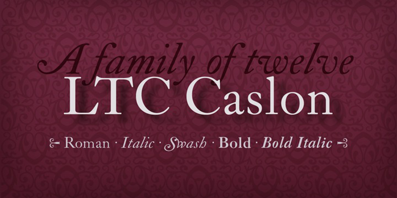 Пример шрифта LTC Caslon Pro