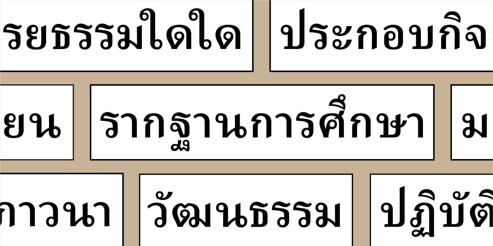 Пример шрифта Adobe Thai Bold