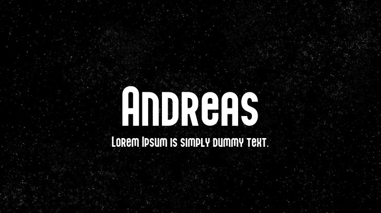 Пример шрифта Andreas