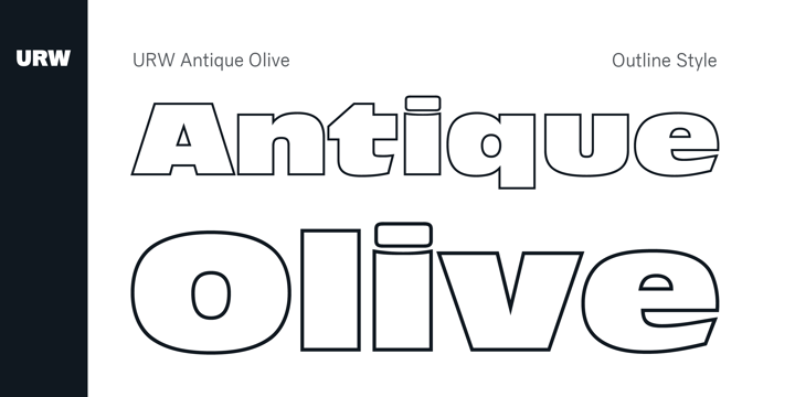 Пример шрифта Antique Olive