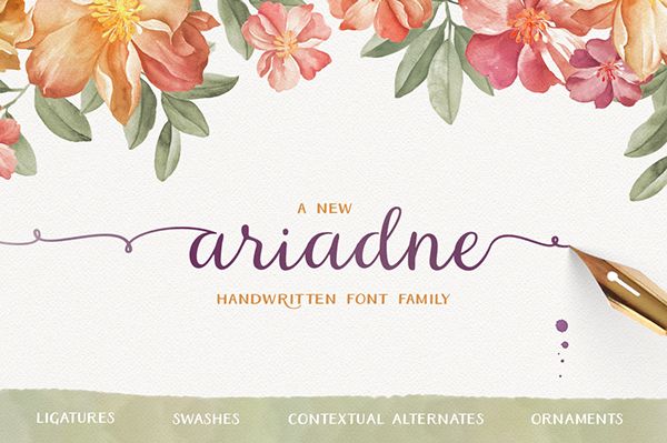 Пример шрифта Ariadne