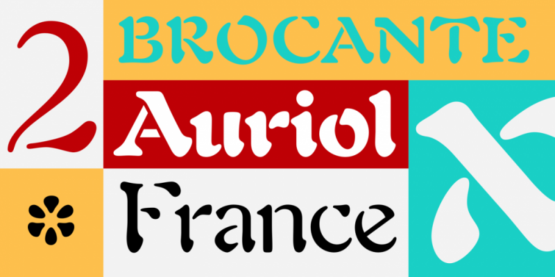Пример шрифта Auriol