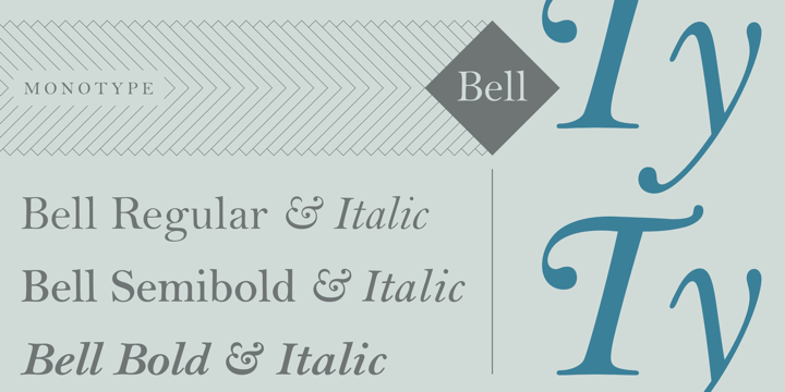 Пример шрифта Bell