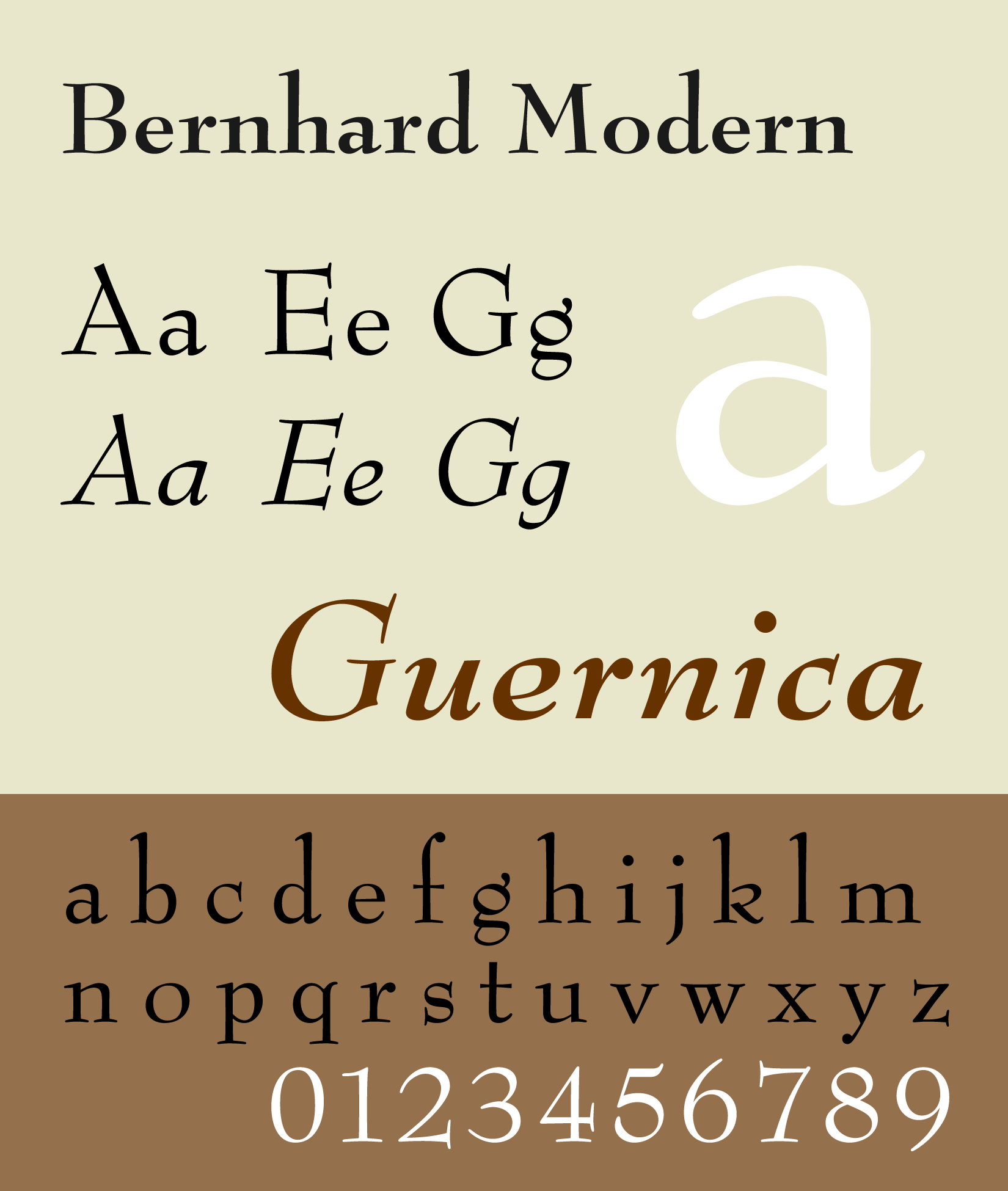 Пример шрифта Bernhard Modern