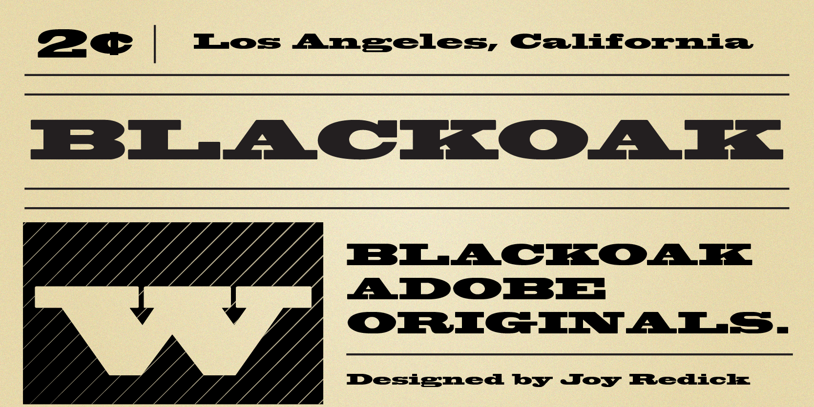 Пример шрифта Blackoak