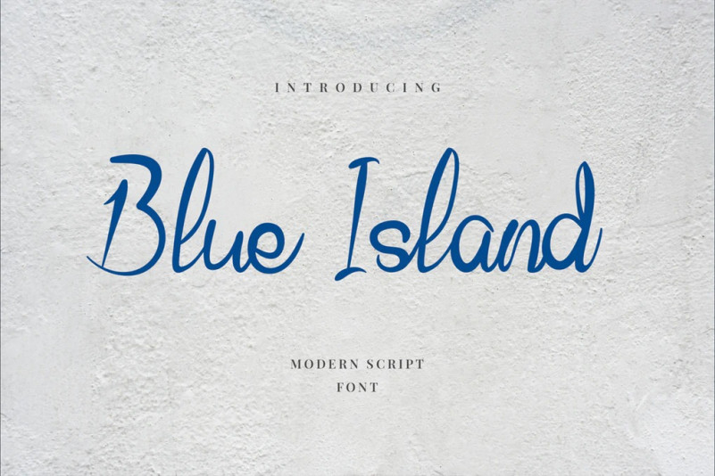 Пример шрифта Blue Island