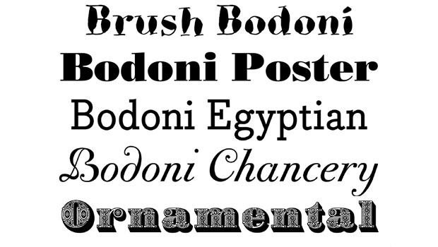 Пример шрифта Bodoni Brush