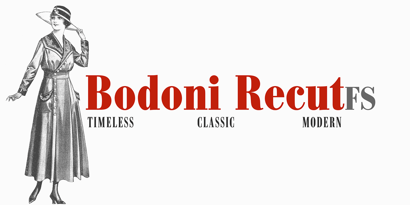 Пример шрифта Bodoni Recut