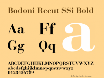 Пример шрифта Bodoni SSi