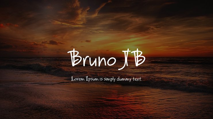 Пример шрифта Bruno JB