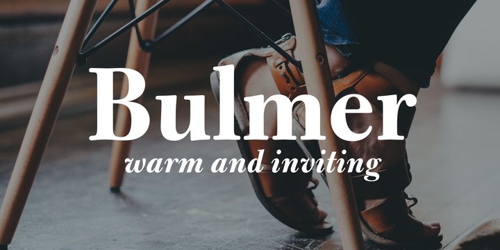 Пример шрифта Bulmer