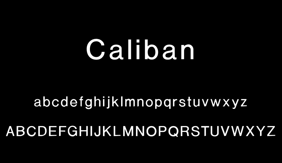 Пример шрифта Caliban