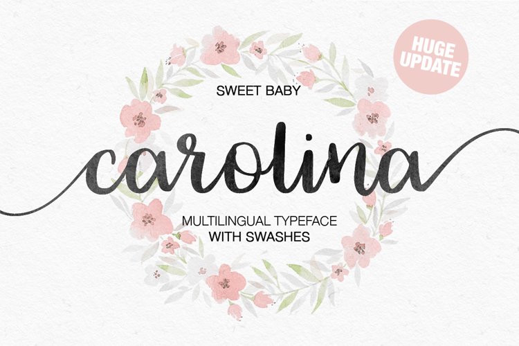 Пример шрифта Carolina