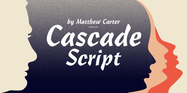 Пример шрифта Cascade Script
