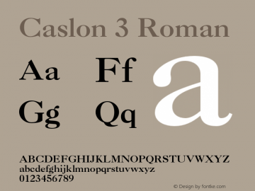 Пример шрифта Caslon 3