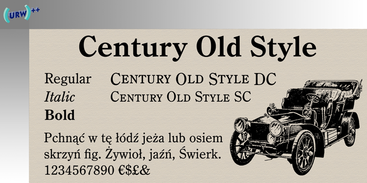 Пример шрифта Century Old Style