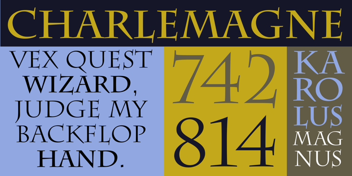 Пример шрифта Charlemagne