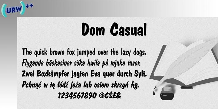 Пример шрифта Dom Casual