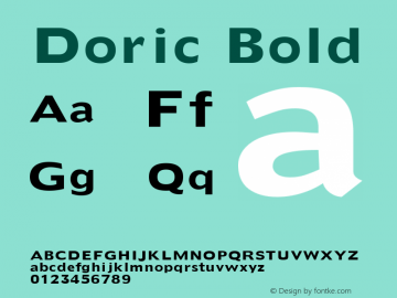 Пример шрифта Doric