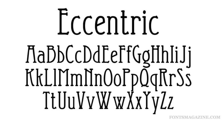 Пример шрифта Eccentric