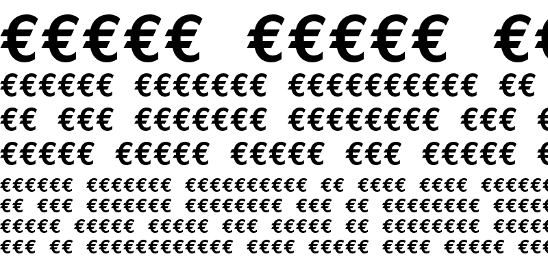 Пример шрифта Euro Mono