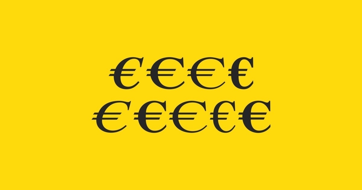Пример шрифта Euro Serif