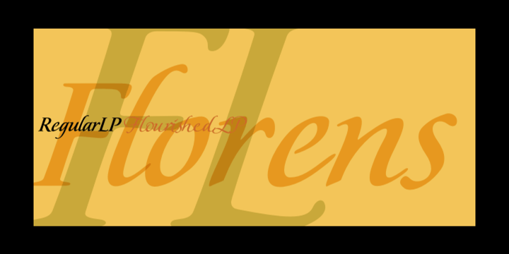 Пример шрифта Florens