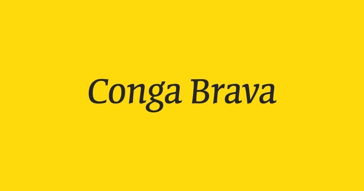 Пример шрифта Conga Brava Stencil