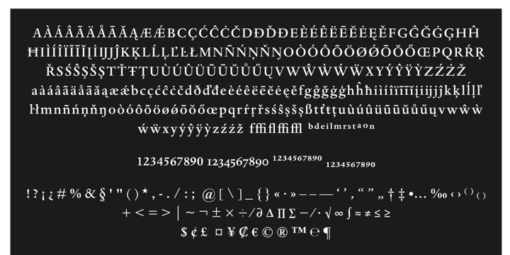 Пример шрифта Dante Italic
