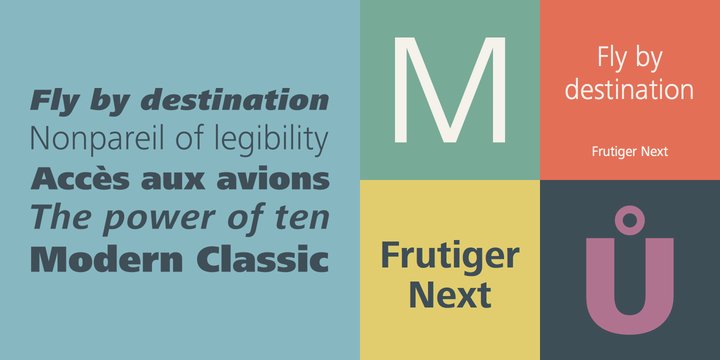 Пример шрифта Frutiger Next