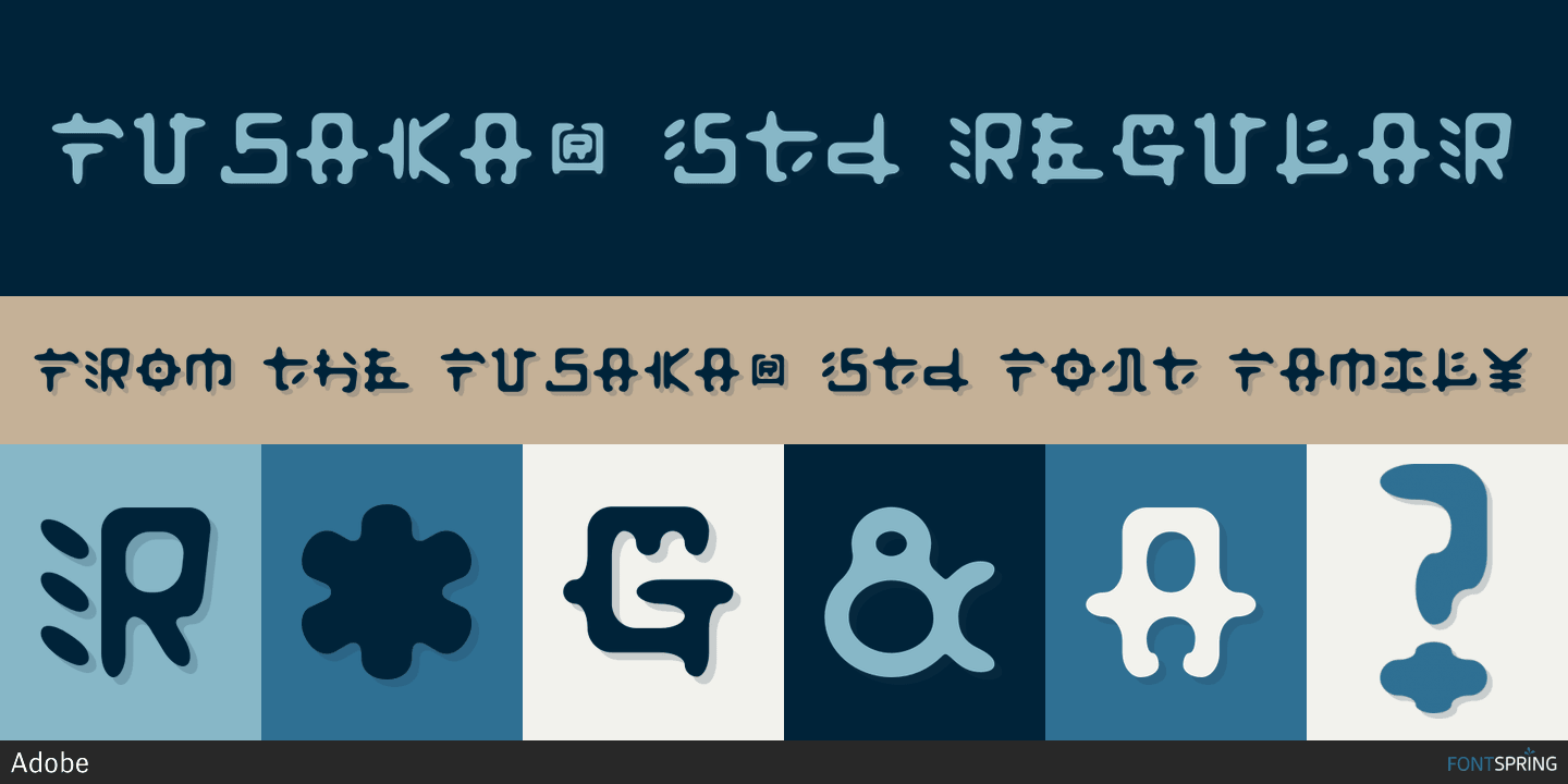 Пример шрифта Fusaka