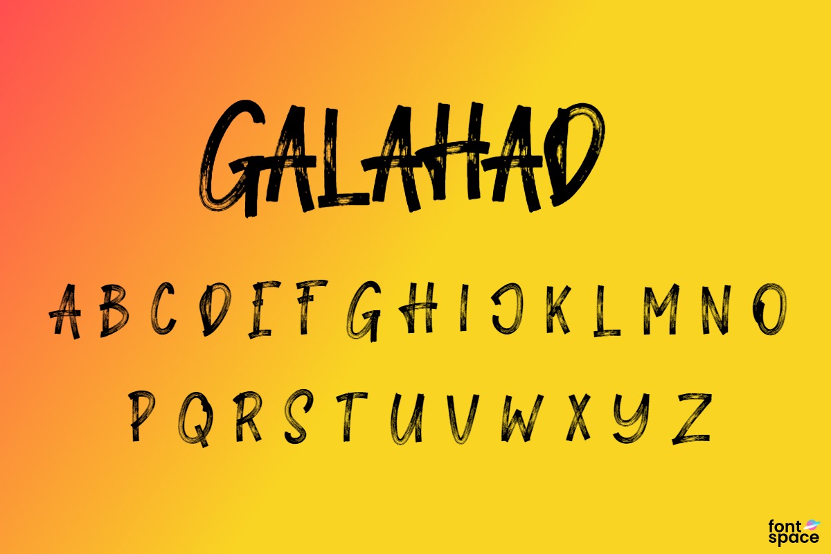 Пример шрифта Galahad