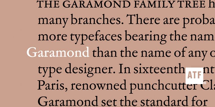 Пример шрифта Garamond 3