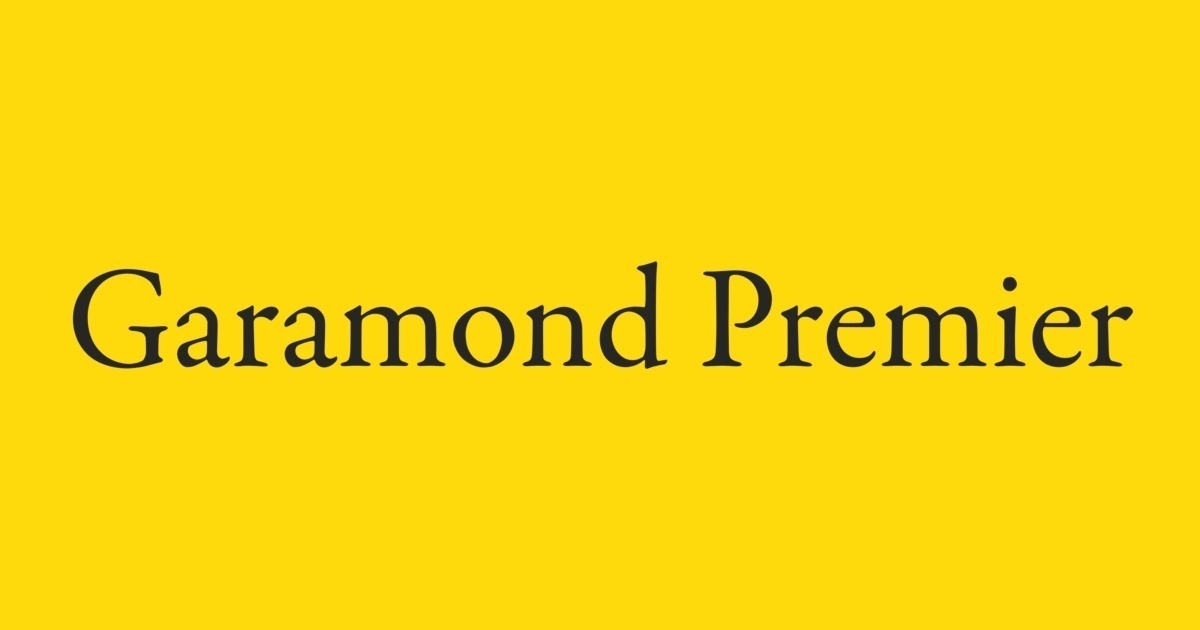 Пример шрифта Garamond Premier Pro