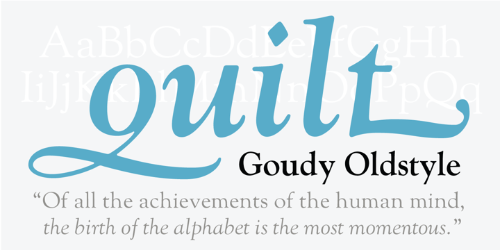 Пример шрифта Goudy Oldstyle